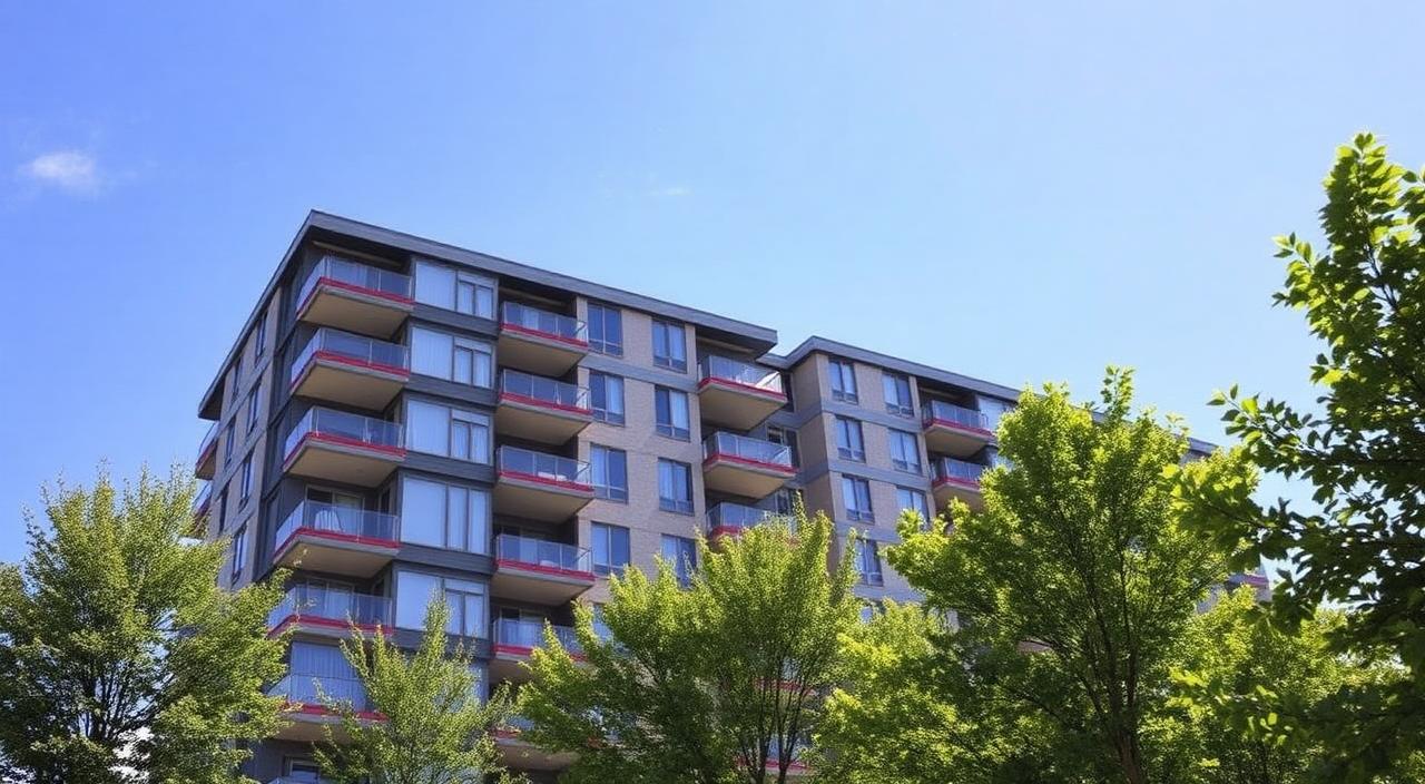 Immeuble à condos moderne sur la Rive-Sud de Montréal