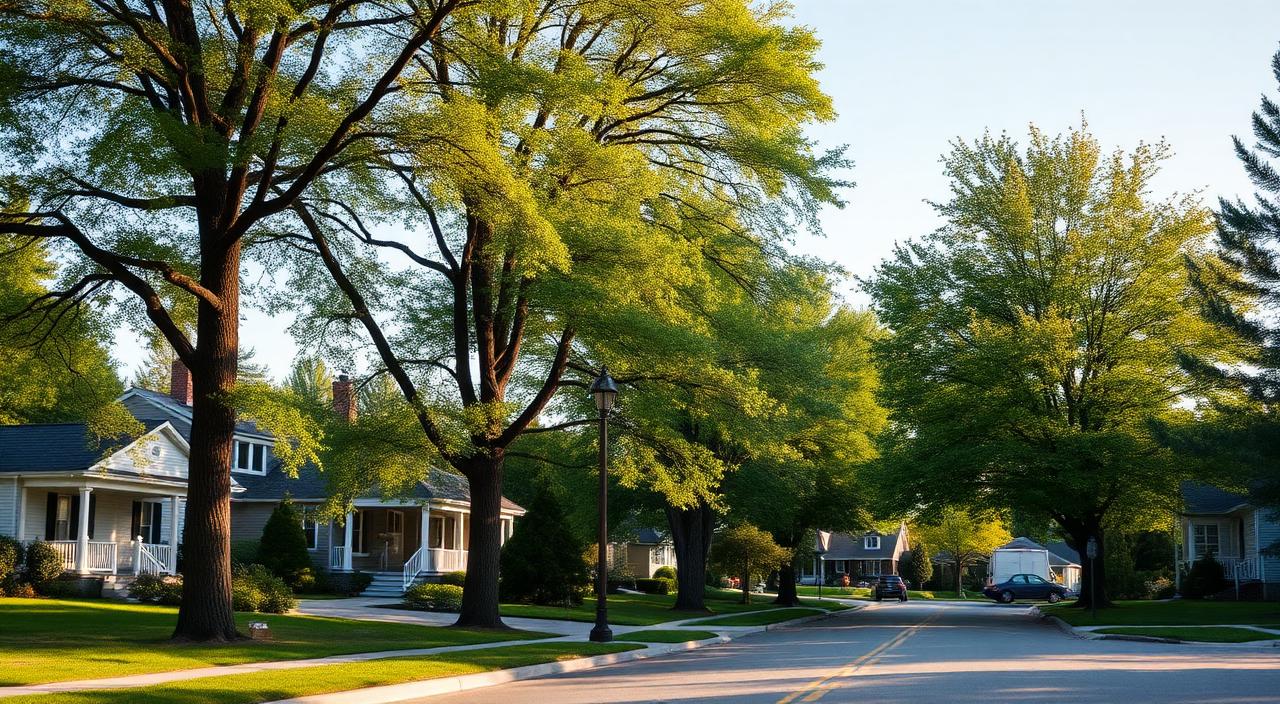 Quartier résidentiel établi à Varennes avec arbres matures